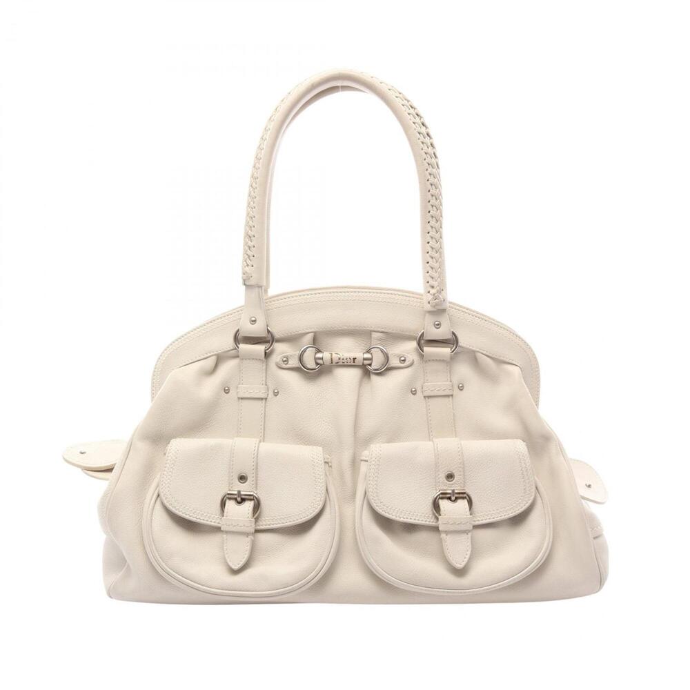 Christian Dior Dior My Handbag, Leather, Women's, White (CFK44547)